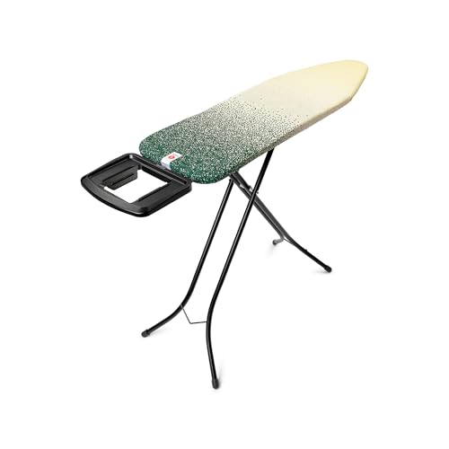 Brabantia - Ironing Board B - With Solid Steam Iron Rest - Adjustable Height - Non-Slip Rubber Feet - 100% Fairtrade Cotton Cover with Foam Layer - Foldable - New Dawn - Size B (124x38 cm)