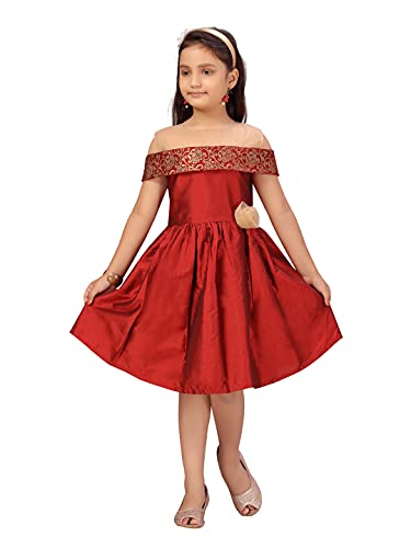 Image of Aarika Girl's Maroon Color Dress