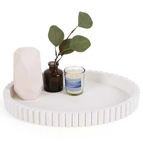 Cathyeen Bandeja ovalada para decoración de mesa de café, bandeja de hormigón de 13 pulgadas, centros de mesa, bandejas decorativas para decoración del hogar, bandejas decorativas modernas para mesas