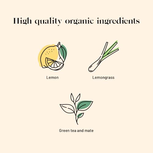 Kusmi Tea - Detox Bio - Bio-Grüntee, Mate-Tee und Pflanzenmischungen mit Zitronengeschmack - 100g Metallteedose - ca. 40 Tassen – Bild 2