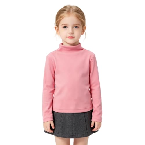 Image of Toddler Turtleneck Long Sleeve Shirt Thin Fleece for 1-5T Girls Boys