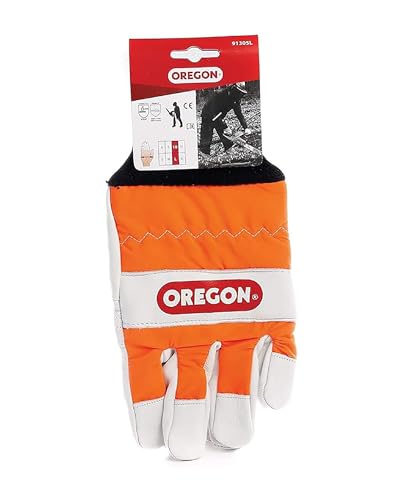 Oregon Chainsaw Left-Hand Protection Leather Gloves –...