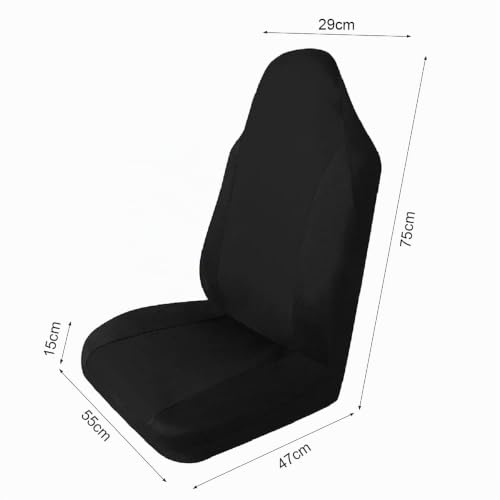 Miniatura 2 de Uraqt Funda Asiento Coche, Protector Universal Para Asiento De Coche, Antideslizante Protector Asiento Fundas Asiento Conductor De Negro Accesorios Interior Universal