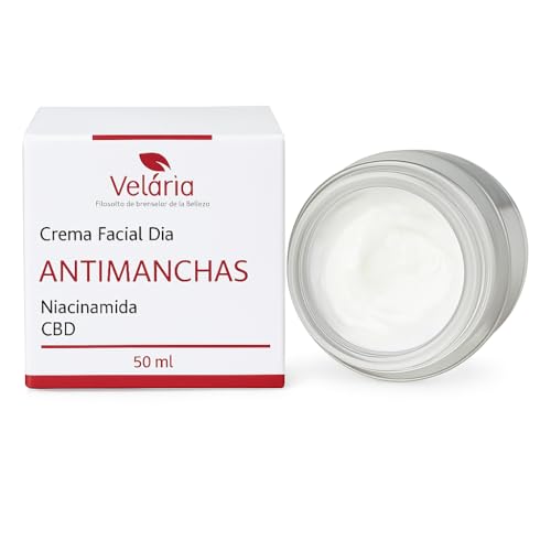 VELARIA Crema Niacinamida, CBD, Rosa Mosqueta, Manteca de Karité y Aceite de almendras 50ml. Cosmética Koreana hecha en España. Antimanchas