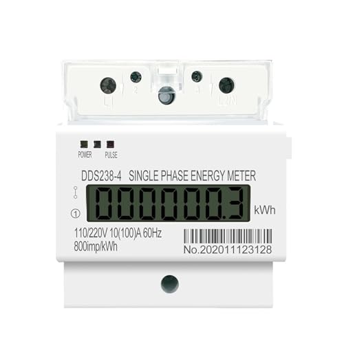 Compteur électrique rail Din monophasé 220V wattmètre LCD