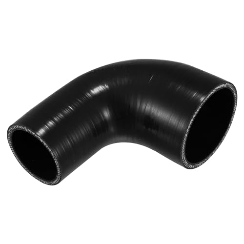 X AUTOHAUX 1 Pcs 51mm/2.01"-70mm/2.76" ID 90mm/3.54" Length 90 Degrees Black Car Silicone Hose Coolant Hose Universal