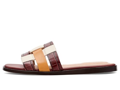 Cole Haan Cole Haan Women's Sandals - Go-To Ensley Slide, Mahogany Crocodile Print Leather, 8.5-B US