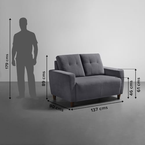 Image of Sleepyhead Yolo Designed by Duroflex - 6 Seater Sofa 3+2+1 Sofa Set |Premium Fabric, Plush 3-Layer Cushioning |Buttonless Tufted & Anti-Sag Comfort |Stylish & Durable |3 Years Warranty - Sesame Grey