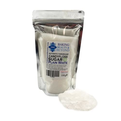 Baking Beauty and Beyond Premium Candy Floss Sugar 100g - Plain White Flavour