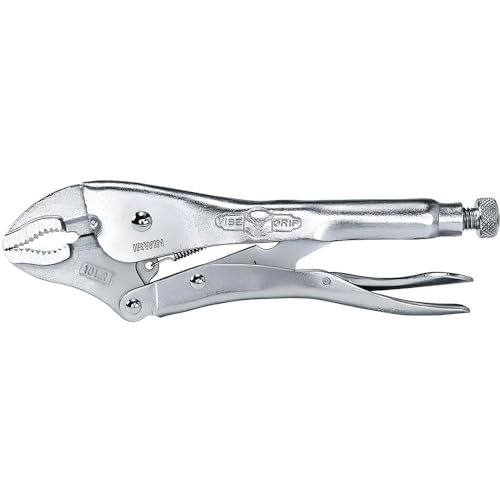 IRWIN VISE-GRIP Original Locking Pliers with Wire Cutter, Curved Jaw, 10-Inch (502L3), silver