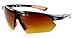 Daredevil Fashion Bifocal Sunglasses w/Wrap-Around Sports Design and Anti-Glare Coating for Active Men (Black Orange, 1.50)