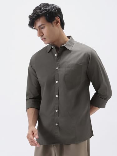 Image of Urbano Fashion Men's Cotton Full Sleeve Regular Fit Casual Solid Shirt