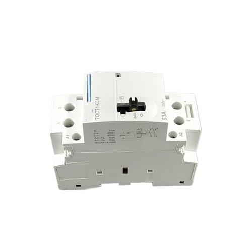 Contacteur modulaire 2P 63A avec commande manuelle pour rail DIN domestique