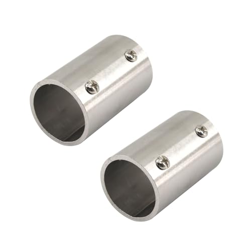 Raccord de tuyau droit en acier inoxydable 32mm pour tube tige connecteur pour étagères barre de suspension clôture main courante (2 pièces)