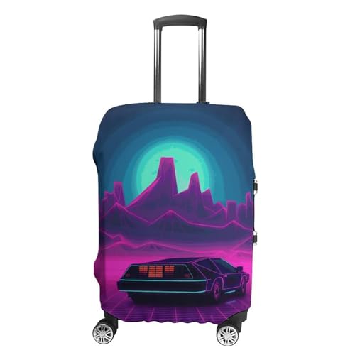 Retrowave Pictures Luggage Cover, Washable Elastic Suitcase Cover Protector Fit 18-32 Inch Luggage