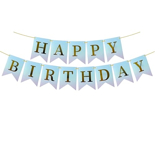 Image of Happy Birthday Banner Birthday Party Supplies (Blue 4)