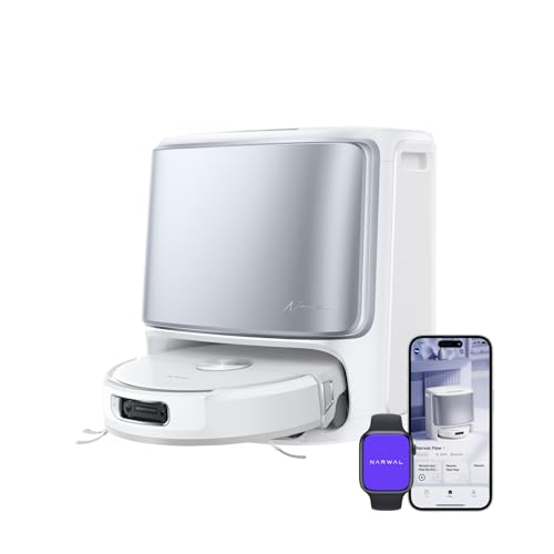 Narwal Flow Aspirateur Robot Laveur avec Station, 22 000 Pa, DualFlow Anti-Enchevêtrement Poil...