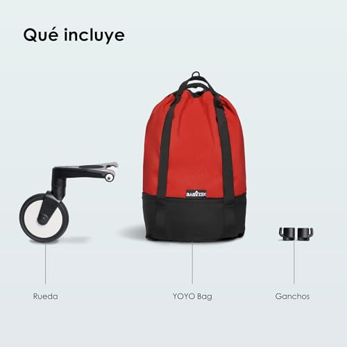 Miniatura 2 de Babyzen Yoyo Bag, Rojo - Proporciona Almacenamiento Adicional Y Resistente En El Cochecito Yoyo2 - Incluye La Base De Ruedas Y Los Ganchos