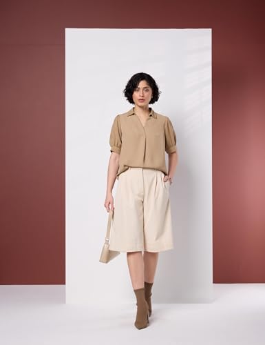 Image of Symbol Premium Women's Polyester Collared Top | Regular Fit | Desk-to-Dinner (Available in Plus Sizes)