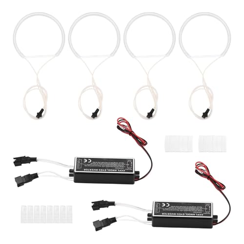 NKNKN 4Pcs White Headlight CCFL Angel Eyes Kit Halo Ring DRL Turn Signal Light CCFL Headlight Lamp for BMW E36 E46 E39 E38