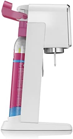 SodaStream Art Sparkling Water Maker Machine, with 1 Litre Reusable BPA-Free Water Bottle for Carbonating & 60 Litre Quick Connect CO2 Gas Cylinder, Retro Design  White