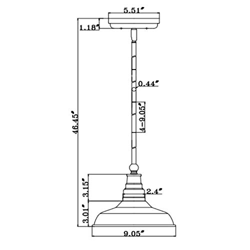 Design House 519819 Kimball Industrial Farmhouse 1-Light Indoor Pendant With Metal Shade For Kitchen Dining Room Bar Island, Galvanized Steel #TOP2