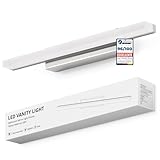 Yafido Luce per Specchio Bagno 40CM LED Applique Lampada Bianco Naturale 4000K, 9W Cromo Luci IP44 Moderno Lampade sopra Mobile Lavandino 230V Bathroom Light over Mirror
