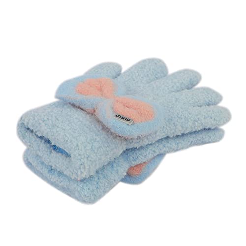 Toddlers Kids Winter Gloves Stretchy Full Fingers Warm Mittens Children Cold Weather Knitted Gloves for Baby Girls4