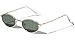 Boston Thin Frame Diamond Shaped Metal Sunglasses (Green Gold)