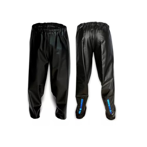 Calça De Chuva Avulsa Motoqueiro Impermeável Combat Pvc Nave (BR, Alfa, GG, Regular, Regular, Preto/Azul)