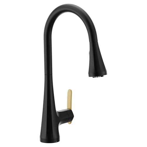 Moen Sinema Matte Black 3-in-1 Water Filtration One-Handle Pulldown Kitchen Faucet, Water Filter for Sink Faucet Sold Separately, FS7235BL