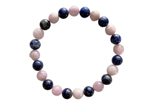 Bracelet Kunzite et Lapis Lazuli naturel | Le cadeau idéal en pierres précieuses