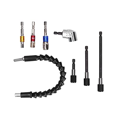 105 Degree Right Angle Drill Attachment, Alloy Sturdy Durable Convenient Efficient Hex Shank Drill Nut Driver Bit for Replace Screws and Nuts