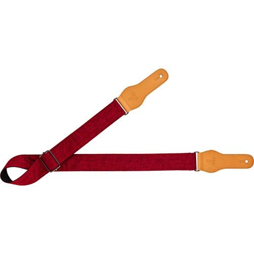 Ortega Guitars Adjustable Guitar Strap - Acoustic Guitar / Bass, Electric Guitar / Bass - Casual Series - Cotton, Red (OCS-250) - Image 2