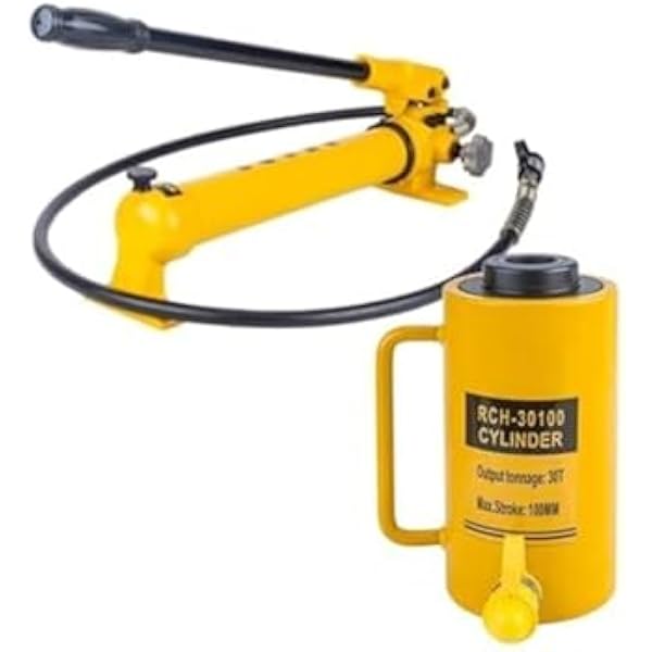 Podnośnik hydrauliczny z pompą ręczną CP-700, prosty efekt pusty cylinder, 4 cale skoku, idealny do zastosowań motoryzacyjnych i przemysłowych (30T-4in Stroke + CP-700 Hand Pump)