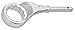 GEDORE 2 A 65 Single Ended Ring Spanner Offset 65 mm