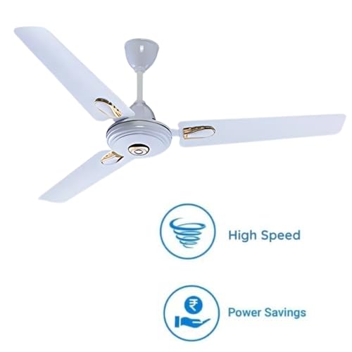 Image of Drumstone [𝟏𝟓 𝐘𝐄𝐀𝐑𝐒 𝐖𝐀𝐑𝐑𝐀𝐍𝐓𝐘 Ceiling Fan for Living Room /Bedroom - Powerful Airflow with 3 Blades, Anti-Dust Decorative Design for Strong Airflow, Efficient Cooling
