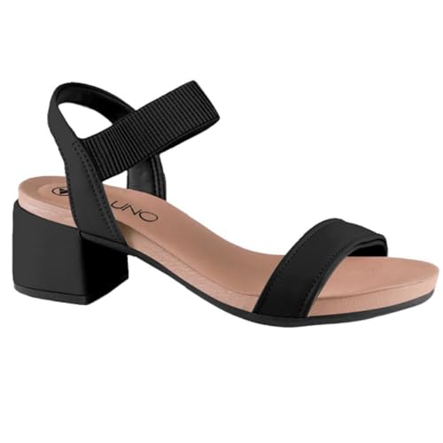 Sandalia Via Uno Salto Bloco Elastico Ref 889002siavv Preto 038