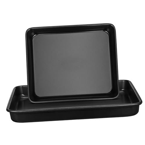 GLEAVI Juego de 2 Bandejas para Hornear Inoxidable Antiadherentes Multiusos para Horno Tostador Resistente a Altas