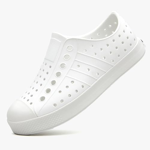 Weestep Toddler Sandal for Boys and Girls Quick Dry Slip-On Lightweight Summer Water Shoe with Rubber Toe Protection(White 11 Little Kid) by Weestep - Used condition - Image 4