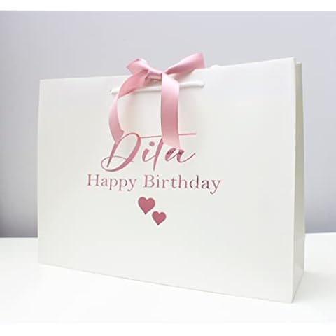 Personalised Gift Bags with Rope Handle | Luxury Gift Bags for Birthdays, Weddings, Valentine's Day, Bridal Party Cover