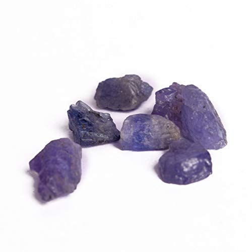 Tanzanite Gems Lot of 8 Pcs Rough Raw Healing Crystals Stones 25.50 Ct Blue Color Tanzanite Crystals Wicca & Reiki Crystals Healing