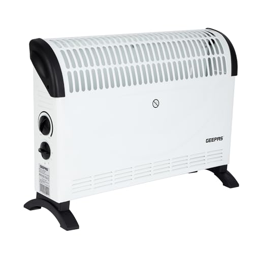 GEEPAS Convector Heater 2000W | Portable Free-Standing Electric Heater for Home with 3 Heat Settings...