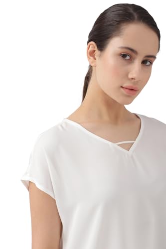 Image of Van Heusen Women's Polyester Regular Fit V-Neck Formal Top