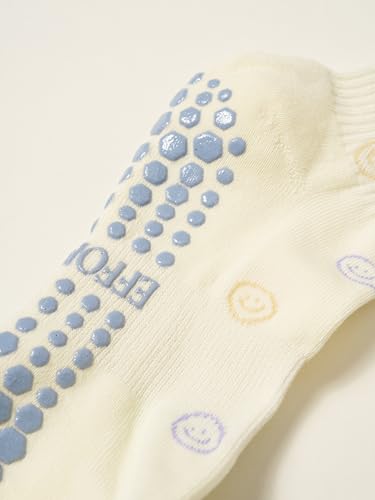 Image of Shapes Studio Half Calf Grip Socks, Cute Fruit Pilates Socks, Ruffle Socks, Non-Slip for Barre Yoga
