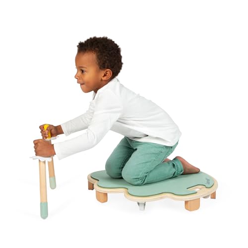 Janod - Hoja con Ruedas Sweet Cocoon - Monopatín de Madera FSC - Ejercita el Equilibrio - Juego de Habilidad Infantil a Partir de 4 Años, J04041
