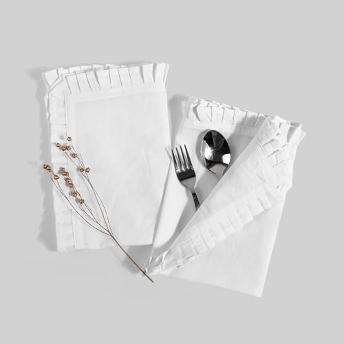 Servilletas de Tela FINGERCRAFT Ruffle Set x4 Algodón miniatura 3