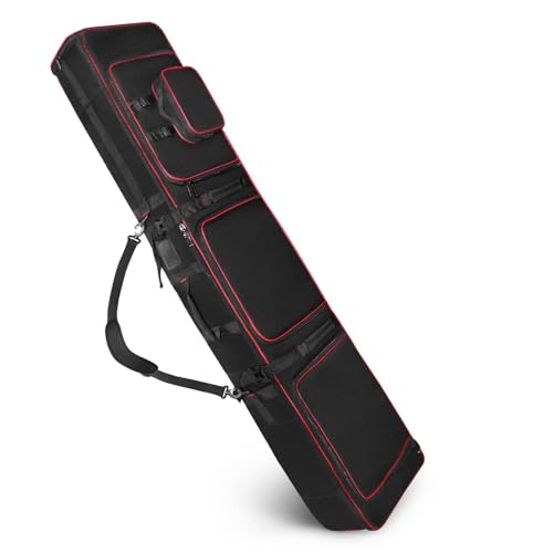 XIDIHF Wheeled Ski Bag with Detachable Boot Pouch, Padded Ski & Snowboard Travel Case 165–177 cm,...
