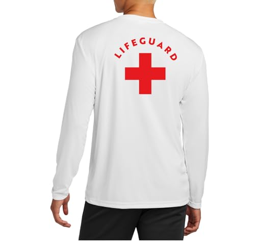 Lifeguard Staff 100% Polyester Long Sleeve T-Shirt - UPF Sun Protection Moisture Wicking - Unisex Employee Sizing3