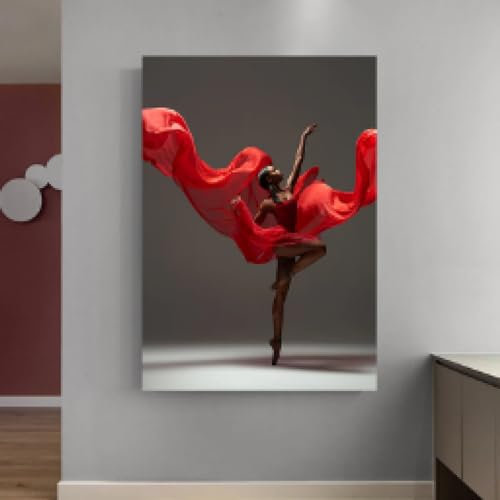 Pintura en lienzo de bailarina de mujer para decoración del hogar y cuadros modernos de 50x70